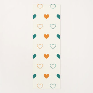 Reizende Herzen / grüne Orangencreme Yogamatte