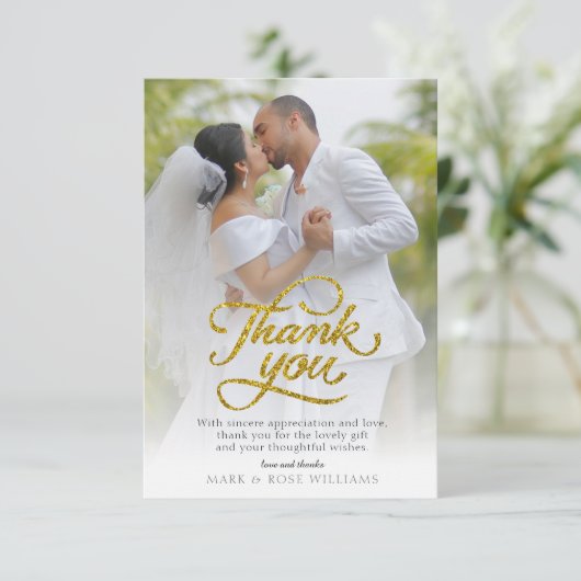 reizende Hochzeit danken Ihnen zu kardieren Dankeskarte (Stehend Vorderseite)