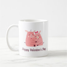 Reizende Kaffee-Tasse Schwein-Paarevalentine-|