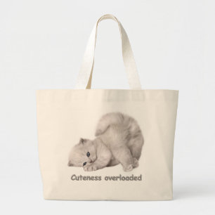 Reizende Katzenporträt-Tasche Jumbo Stoffbeutel