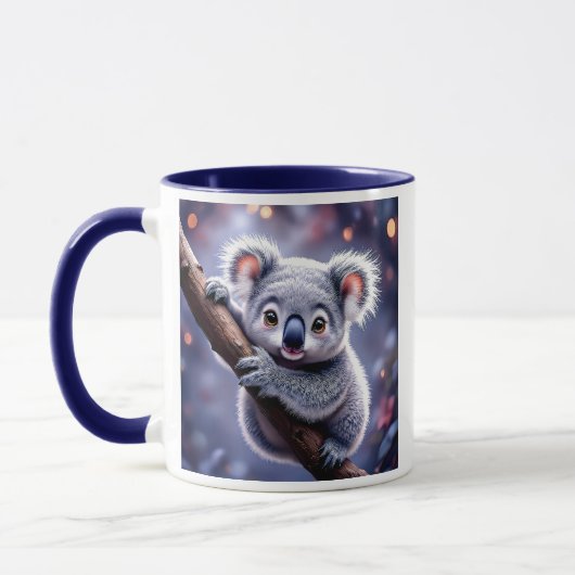 Reizende Koala auf ihrem Ast. Tasse (Links)