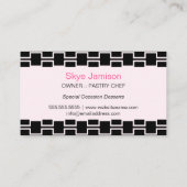 Reizende Kuchen Visitenkarte (Rückseite)