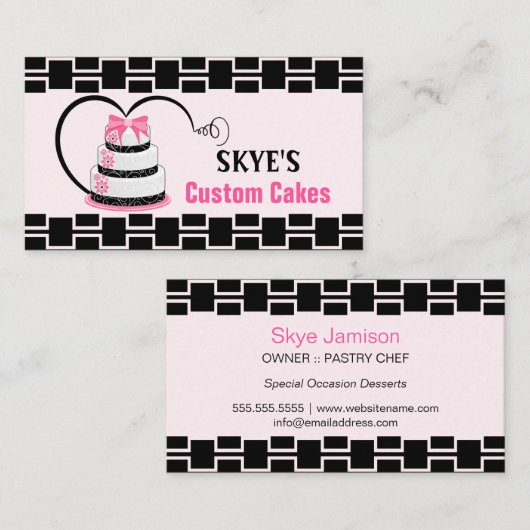 Reizende Kuchen Visitenkarte (Vorne/Hinten)