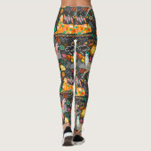 Reizende Lamas auf grauen Leggings (Rückseite)