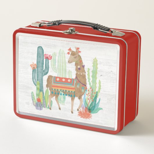 Reizende Lamas III Metall Lunch Box (Vorderseite)