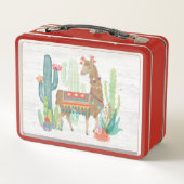 Reizende Lamas III Metall Lunch Box (Rückseite)