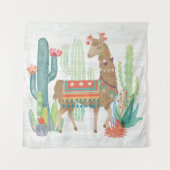 Reizende Lamas III Wandteppich (Vorderseite (Horizontal))