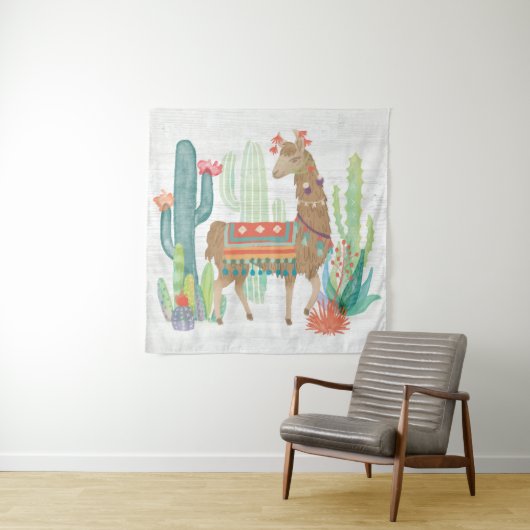 Reizende Lamas III Wandteppich (Beispiel (Horizontal))