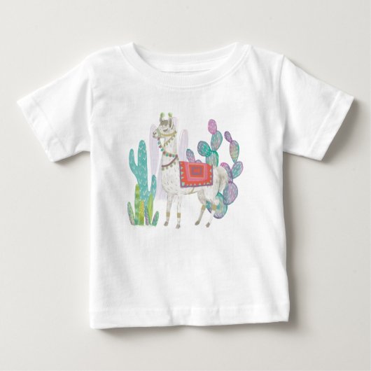 Reizende Lamas V Baby T-shirt (Vorderseite)
