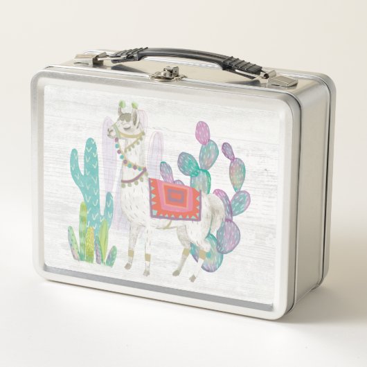 Reizende Lamas V Metall Lunch Box (Vorderseite)