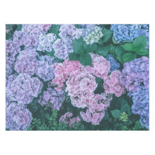 Reizende lila und rosa Blumen Tischdecke