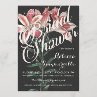 Reizende Lilien-botanische Brautparty-Einladungen