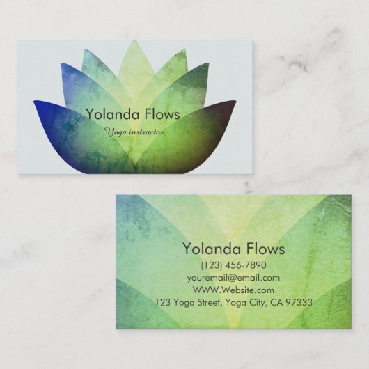 Reizende Lotos-Blume Visitenkarte (Vorne/Hinten)