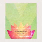 Reizende Lotos-Blume Visitenkarten (Außenseite Aufgefaltet)