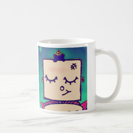 Reizende Mädchen-Roboter-Kaffee-Tasse Tasse (Rechts)
