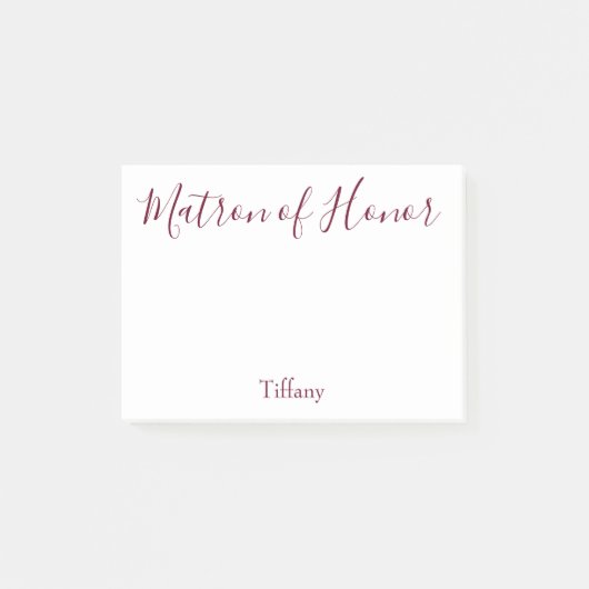 Reizende Matrone von Ehrenweiß und -burgunder Post-it Klebezettel (Vorderseite)