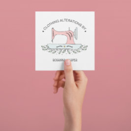 Reizende Nähmaschine-Kleidungs-Änderungen Quadratische Visitenkarte