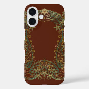 Reizende Nouveau-Blumen mit Lilie iPhone 16 Hülle
