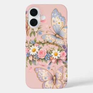 Reizende Pastell-Schmetterlingskunst  iPhone 16 Hülle