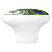 Reizende Pfau-Feder Keramikknauf (Seitenansicht)