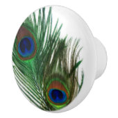 Reizende Pfau-Feder Keramikknauf (Rechts)