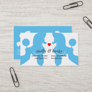 Reizende Pudel-Paar Karten mit Herz –