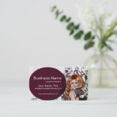 Reizende Redhead-Dame - Fantasie-Visitenkarten Visitenkarte (Stehend Vorderseite)
