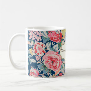 Reizende romantische Blumen - Motivierende Nachric Kaffeetasse