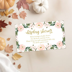 Reizende rosa florale Babyparty-Anzeige-Dusche Begleitkarte