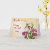 Reizende rosa Rosen für den Tag der Karte (Gelbe Blume)