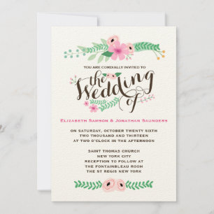 Reizende rustikale Garten-Hochzeits-Einladung Einladung