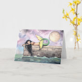 Reizende Schlafenmeerjungfrau-Karte durch Molly Karte (Gelbe Blume)