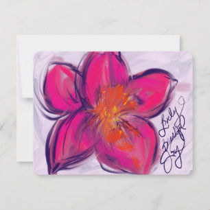 Reizende, schöne, freudige helle Blumen-Notizkarte Mitteilungskarte