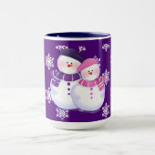 Reizende Snowman-Paar-Tasse Tasse (Zentrum)