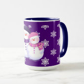 Reizende Snowman-Paar-Tasse Tasse (VorderseiteRechts)