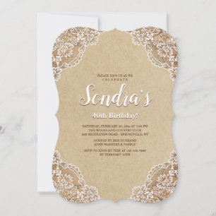 Reizende Spitze-Einladung Einladung