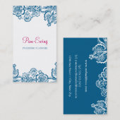 Reizende Spitze-Visitenkarten Visitenkarte (Vorne/Hinten)