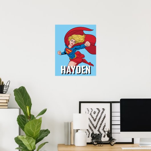 Reizende Supergirl-Pose Poster (Heimbüro)