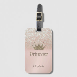 Reizende Tiara, Prinzessin, Glitter Bokeh Gepäckanhänger