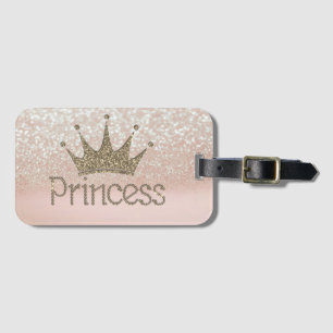 Reizende Tiara, Prinzessin, Glitter Bokeh Gepäckanhänger