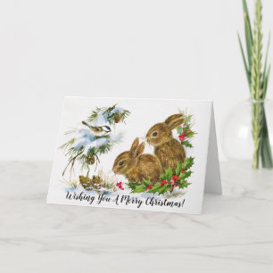 Reizende Tierweihnachtskarte Feiertagskarte