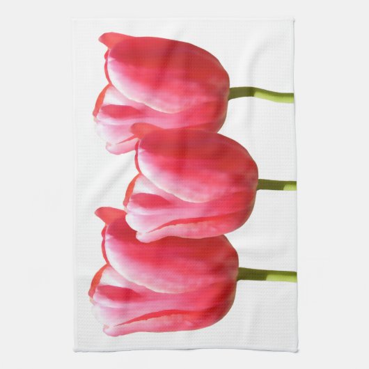 Reizende Trio-Tulpe-Blüte Geschirrtuch (Vertikal)