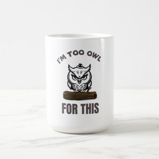 Reizende Uhu-Design Reiztuch Kaffeetasse (Mittel)