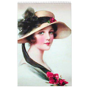 Reizende Vintage-Kunst, monatlich, individuell Kalender
