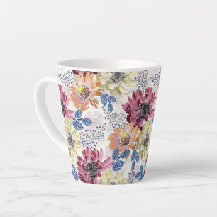 Reizende Vintage rosa orange Chrysantheme Milchtasse