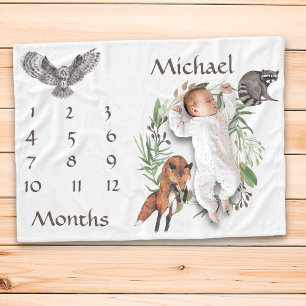 Reizende Waldtiere Fuchs Meilenstein Andenken Fleecedecke