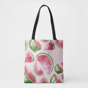 Reizende Wassermelone in Aquarell Tasche