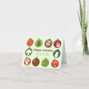 Reizende Weihnachtsdekorationen Vintage Xmas INDIV Feiertagskarte
