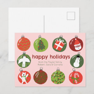 Reizende Weihnachtsdekorationen Vintage Xmas INDIV Postkarte