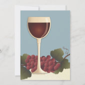 Reizende Wein-u. Trauben-Brautparty-Einladung Einladung (Rückseite)